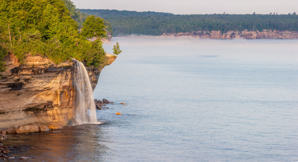 A Pictured Rocks National Lakeshore waterfall. Photo courtesy of Craig Blacklock.