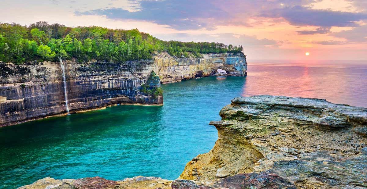 Grand Portal point in Pictured Rocks National Lakeshore. Photo by Tim Trombley.