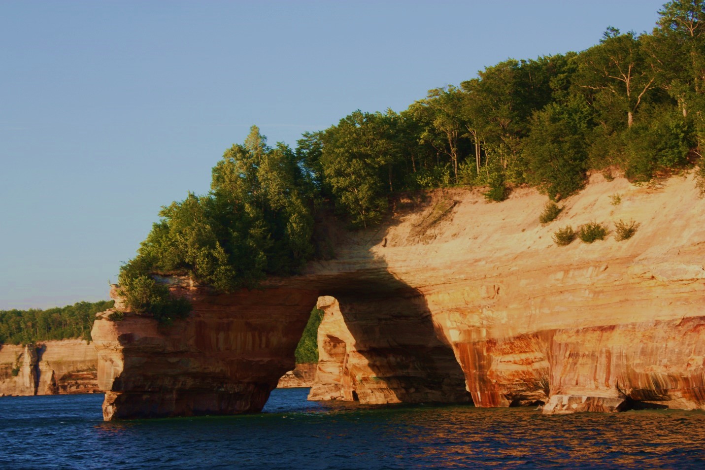 Lover’s Leap, a famous archway in the Pictured Rocks.
