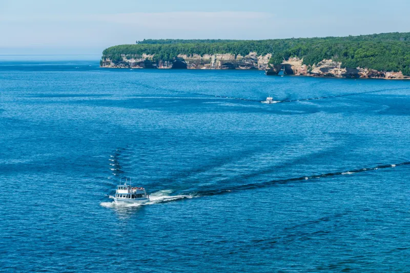 Pictured Rocks Cruises touring the national lakeshore