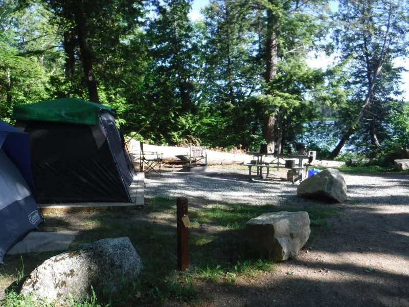 One of the sites at Little Beaver Campground