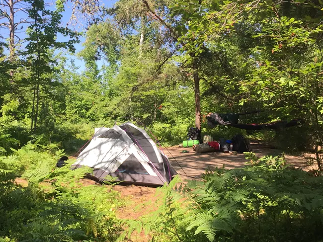 One of the backcountry camping sites