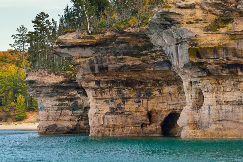 The three huge rocky outcroppings of Battleship Rocks