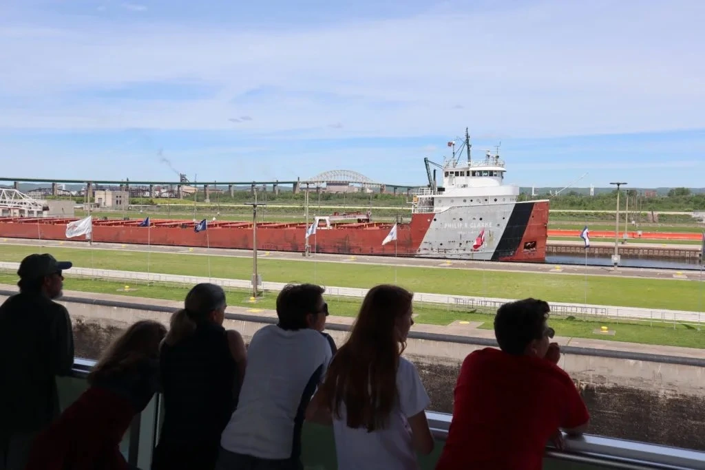 Watch Freighters Move Through the Soo Locks